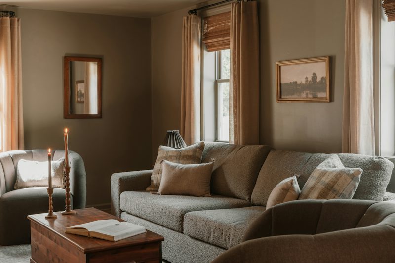 Cozy apartment living room with smart small-space decor