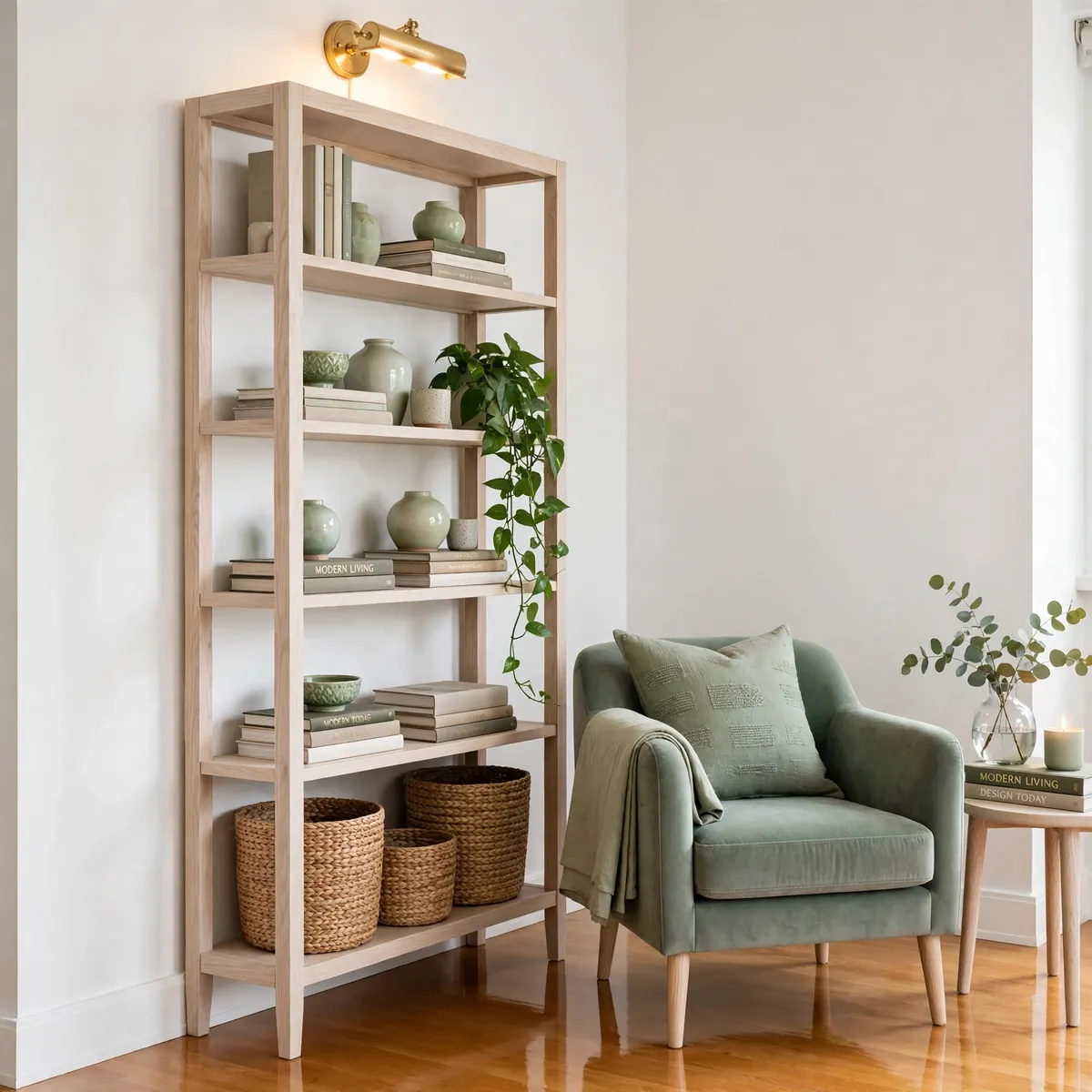25 Apartment Living Room Ideas That Make a Rental Feel Like Home apartment living room ideas: Go Vertical With Tall, Narrow Shelving