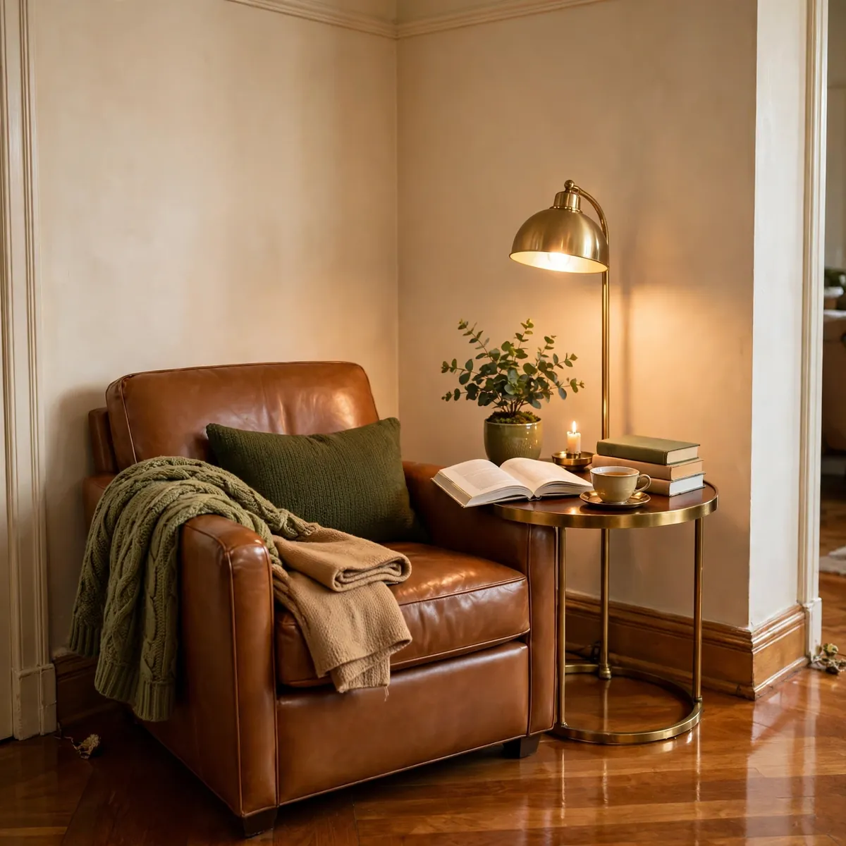 25 Apartment Living Room Ideas That Make a Rental Feel Like Home apartment living room ideas: Carve a Reading Nook Out of the Awkward Corner