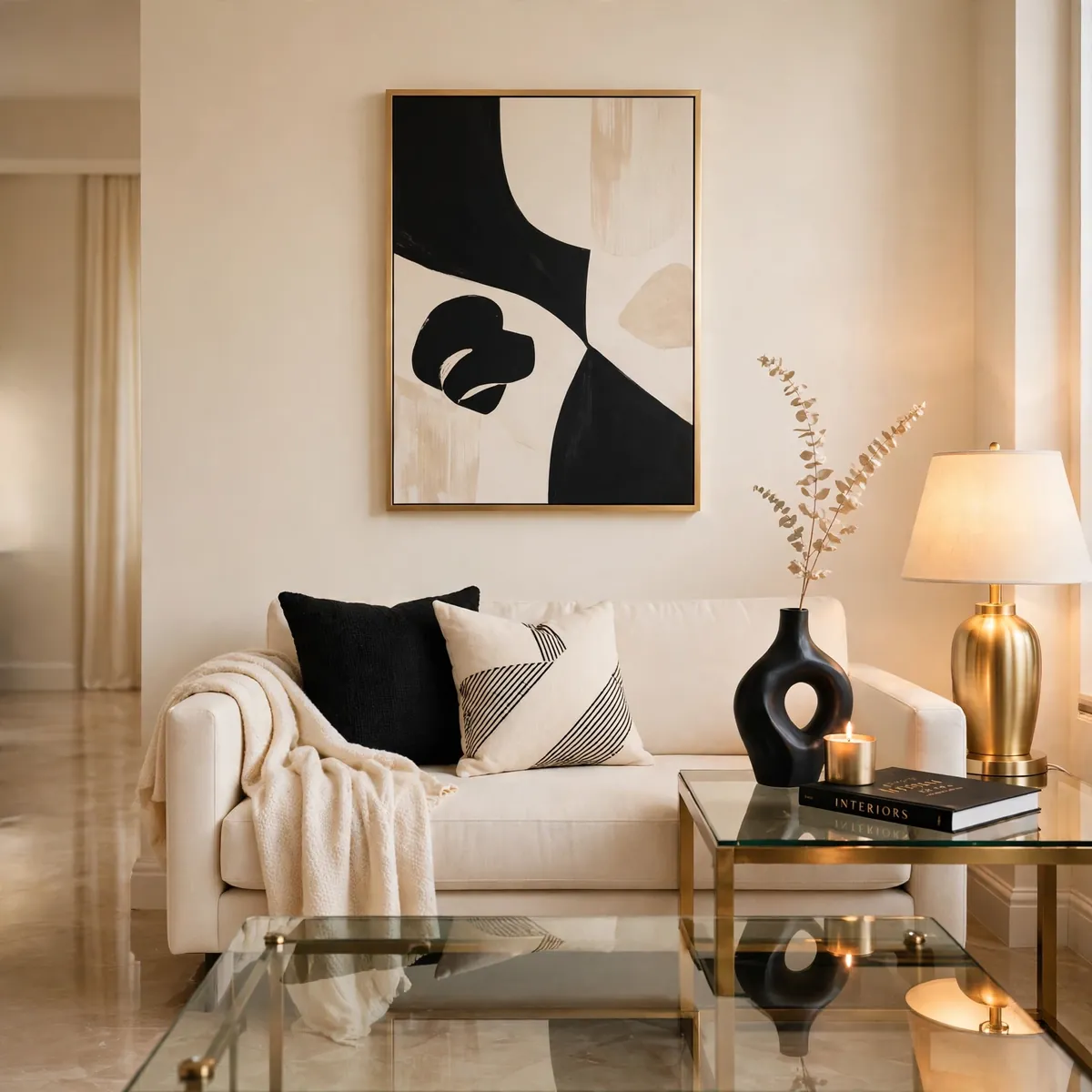 25 Apartment Living Room Ideas That Make a Rental Feel Like Home apartment living room ideas: Keep Decor Curated: Fewer, Better Pieces