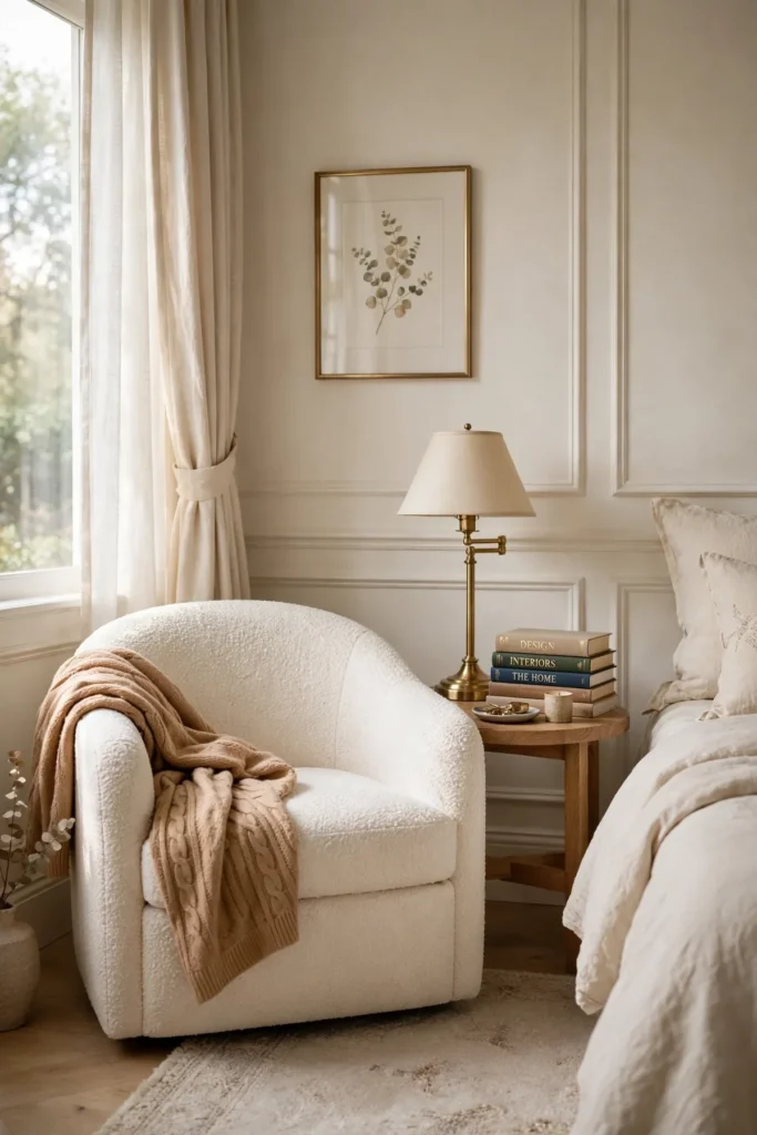 cozy bedroom ideas: A Tiny Reading Nook That Earns Its Corner