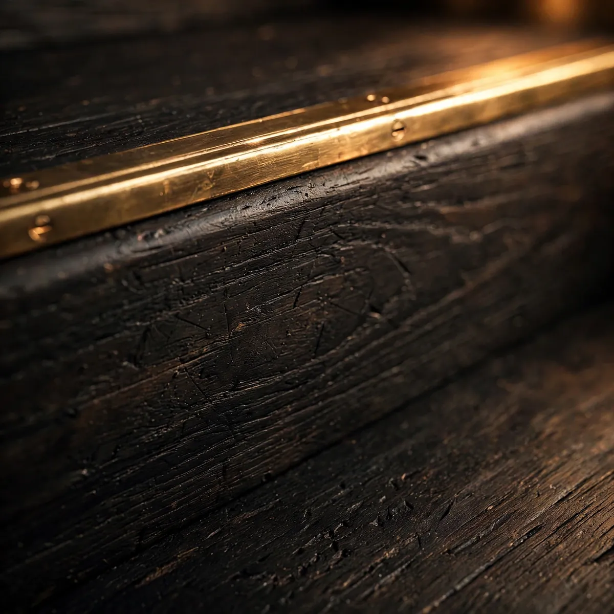 black staircase ideas: Black-Stained Wood Treads Showing the Grain