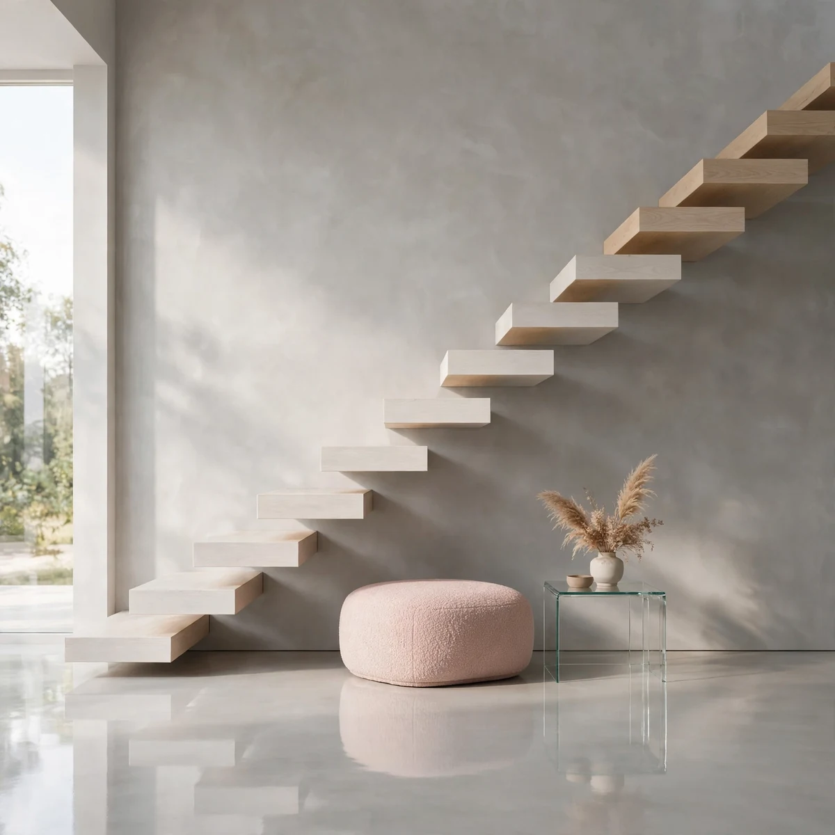 25 Cantilever Staircase Ideas That Make Steps Look Like They Float cantilever staircase ideas: Fully Concealed Supports for a True Floating Look