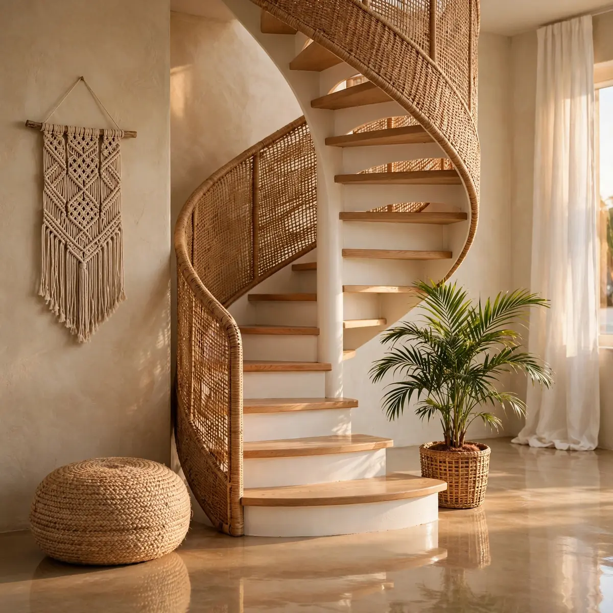 25 Circular Staircase Ideas That Save Space and Steal the Show circular staircase ideas: Let Daylight Pour Through a Skylight Above