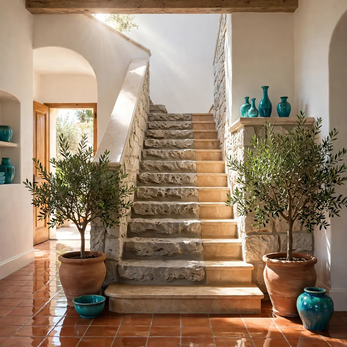 25 Closed Staircase Ideas That Prove Solid Risers Can Be Stunning closed staircase ideas: Fit a Charging Drawer in the Stairwell Wall