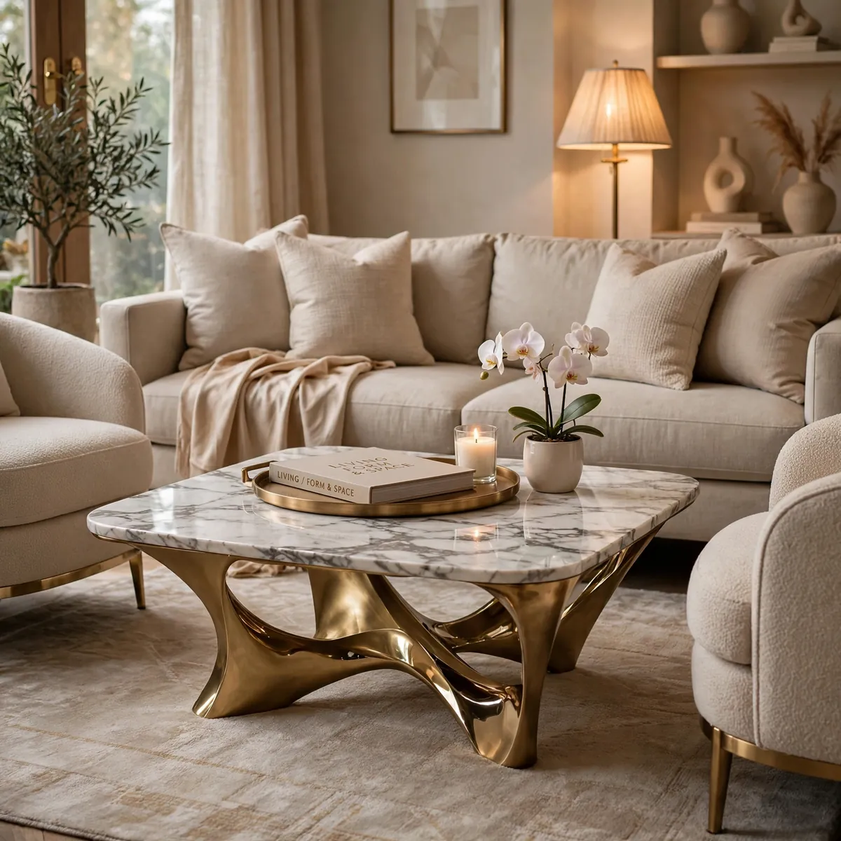 classy living room ideas: Invest in One Statement Coffee Table