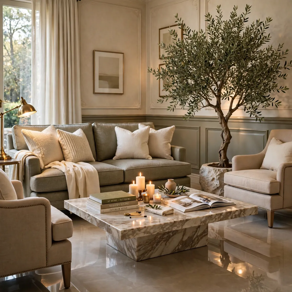 classy living room ideas: Bring In One Beautiful Plant