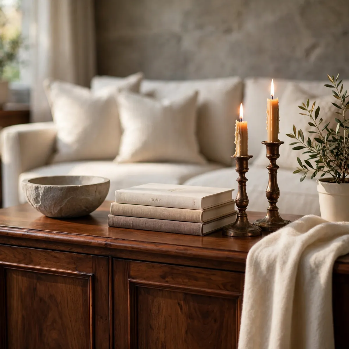 classy living room ideas: Choose Quality Over Quantity on Every Surface