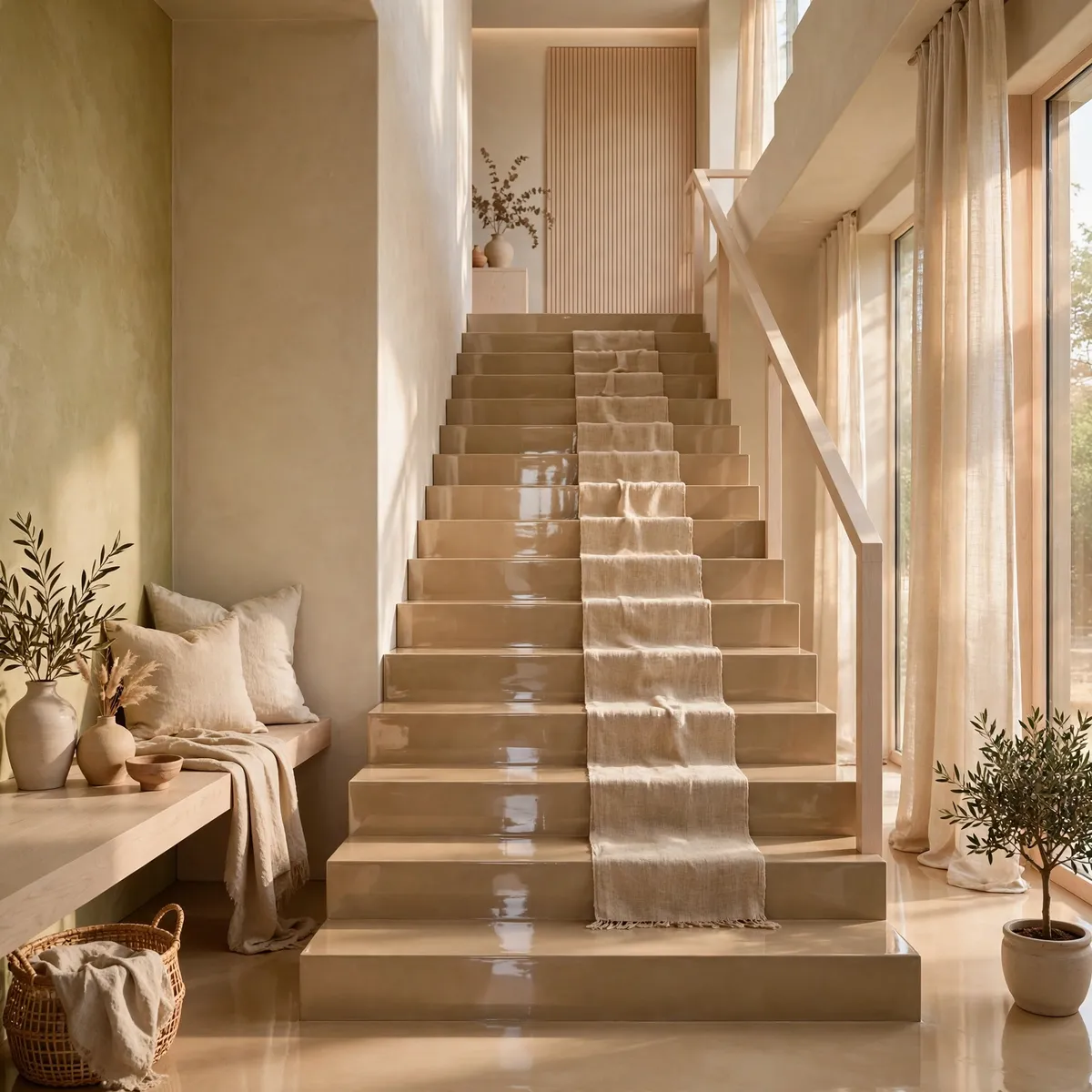 25 Concrete Staircase Ideas That Are Anything But Cold and Grey concrete staircase ideas: Keep Edges Raw and Honest
