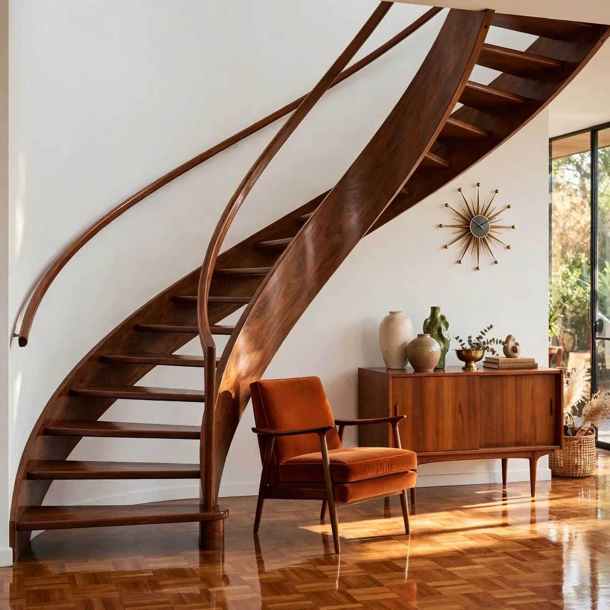 25 Curved Staircase Ideas for a Show-Stopping Stair curved staircase ideas: Pour It in Polished Concrete