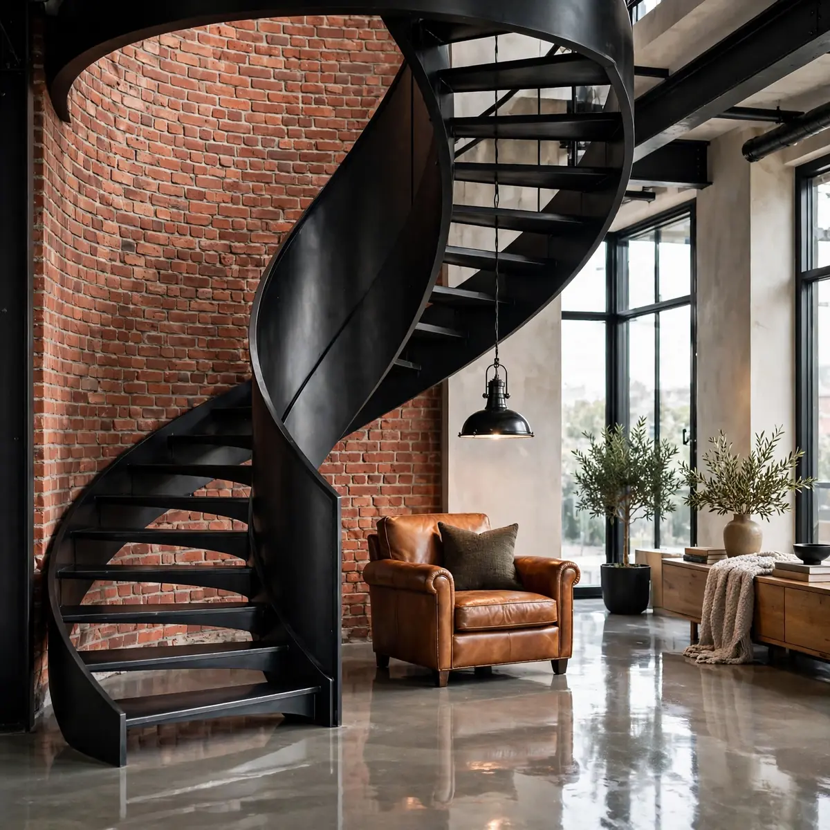 25 Curved Staircase Ideas for a Show-Stopping Stair curved staircase ideas: Make the Handrail the Star