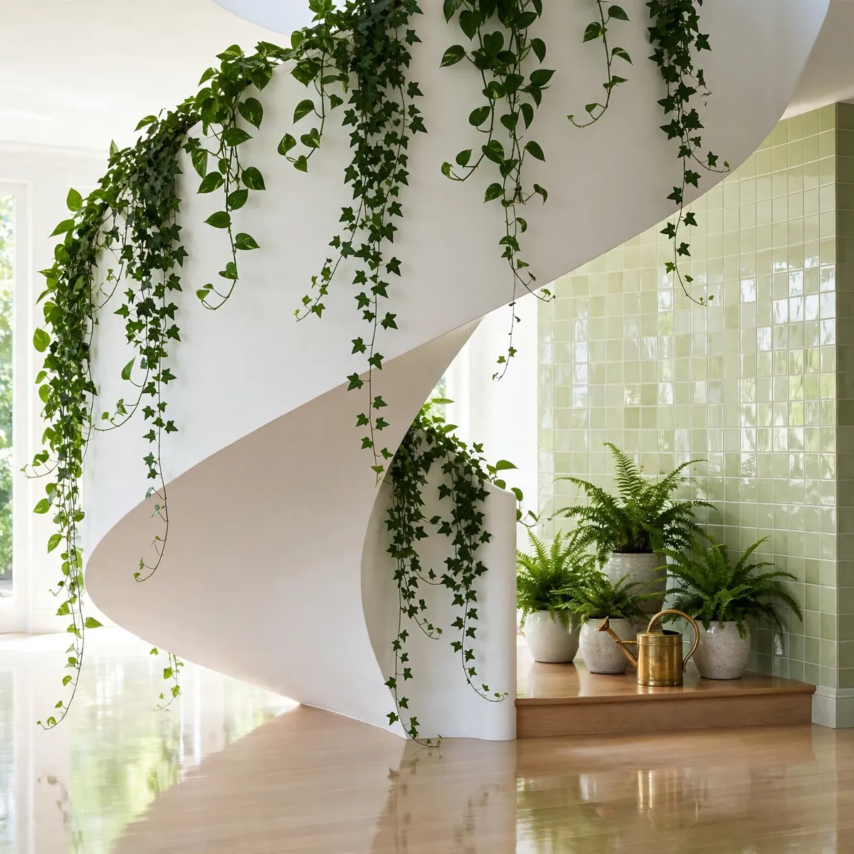 25 Curved Staircase Ideas for a Show-Stopping Stair curved staircase ideas: Hide LED Strips Under Every Tread