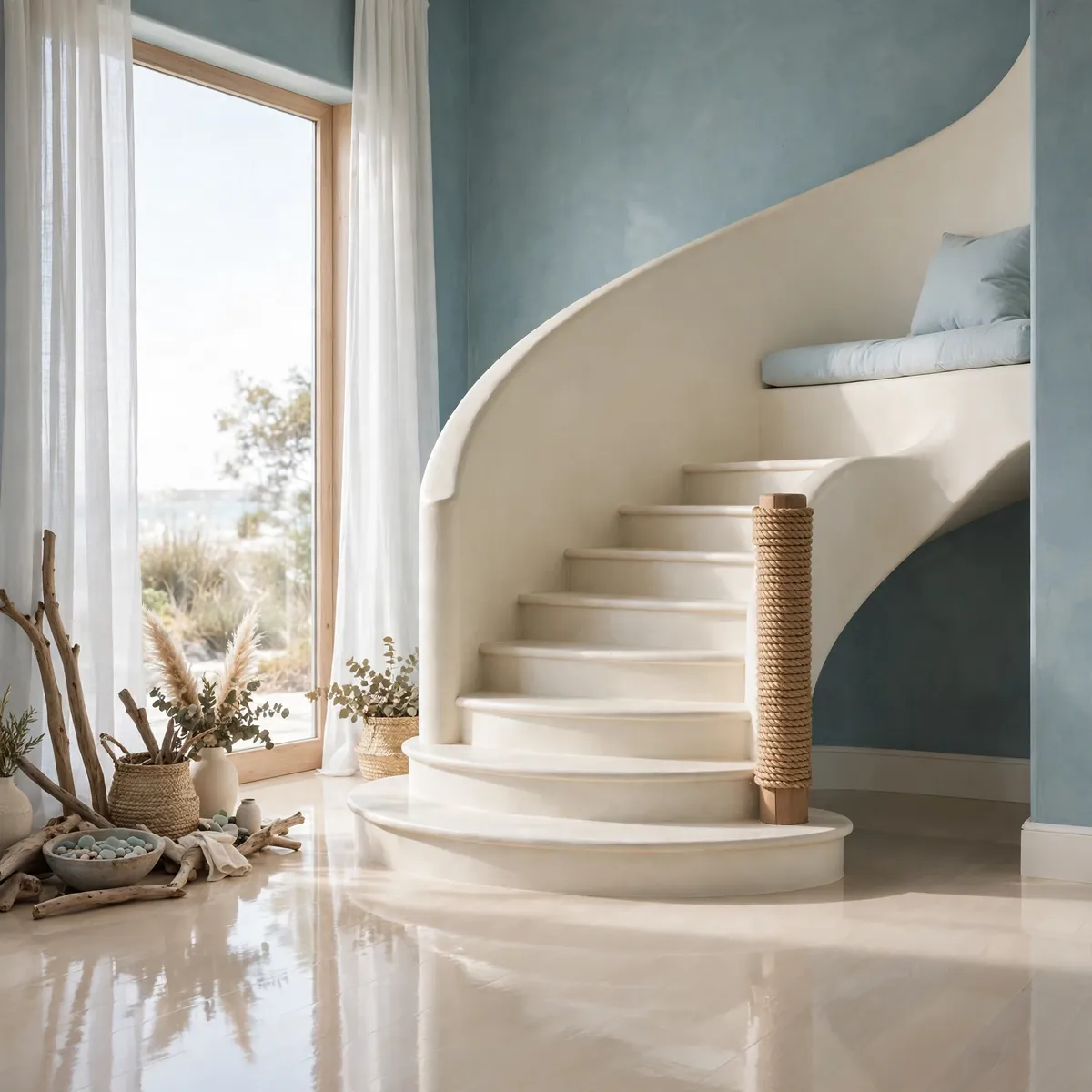 25 Curved Staircase Ideas for a Show-Stopping Stair curved staircase ideas: Fit a Custom Runner to the Curve