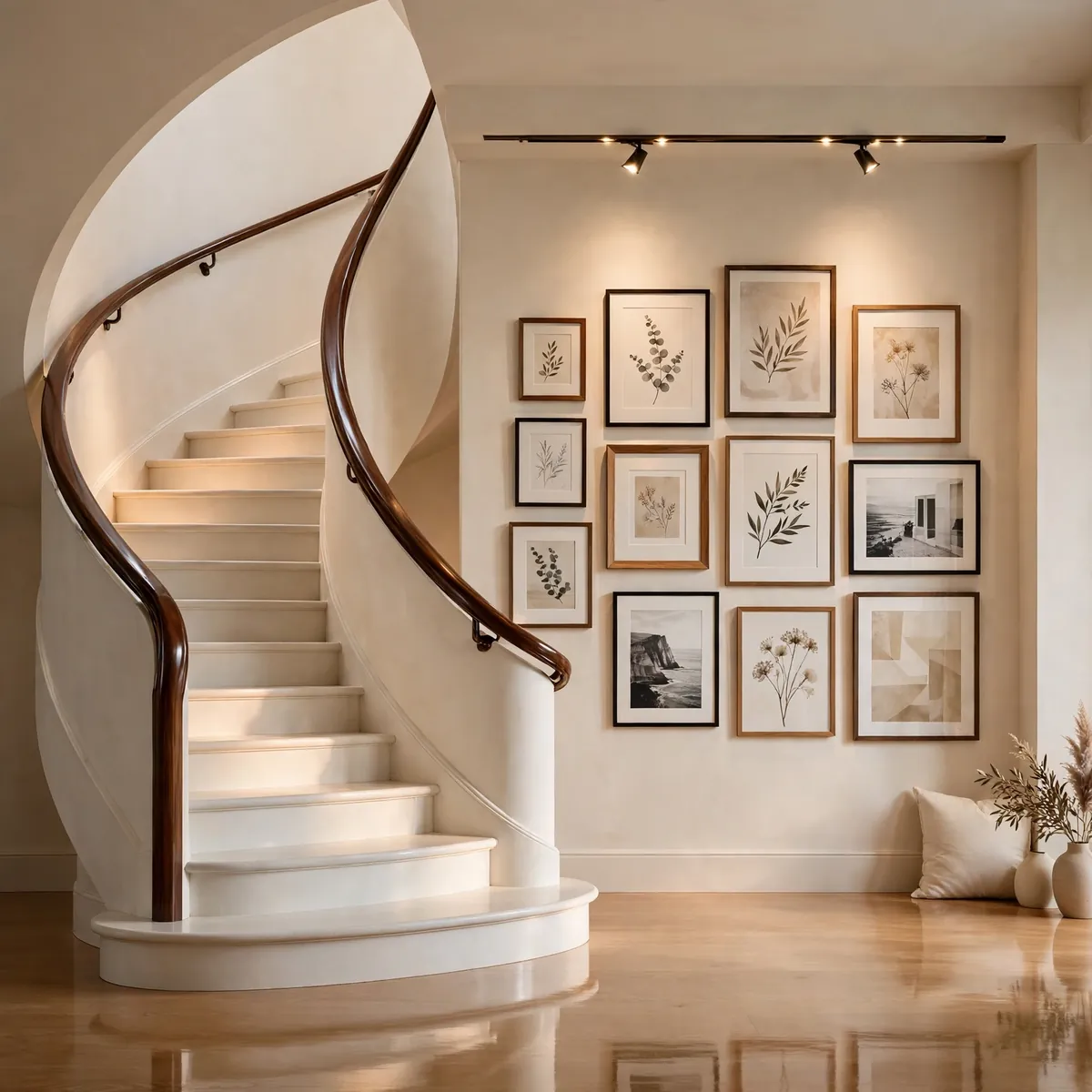 25 Curved Staircase Ideas for a Show-Stopping Stair curved staircase ideas: Detail the Nosing for a Finished Edge