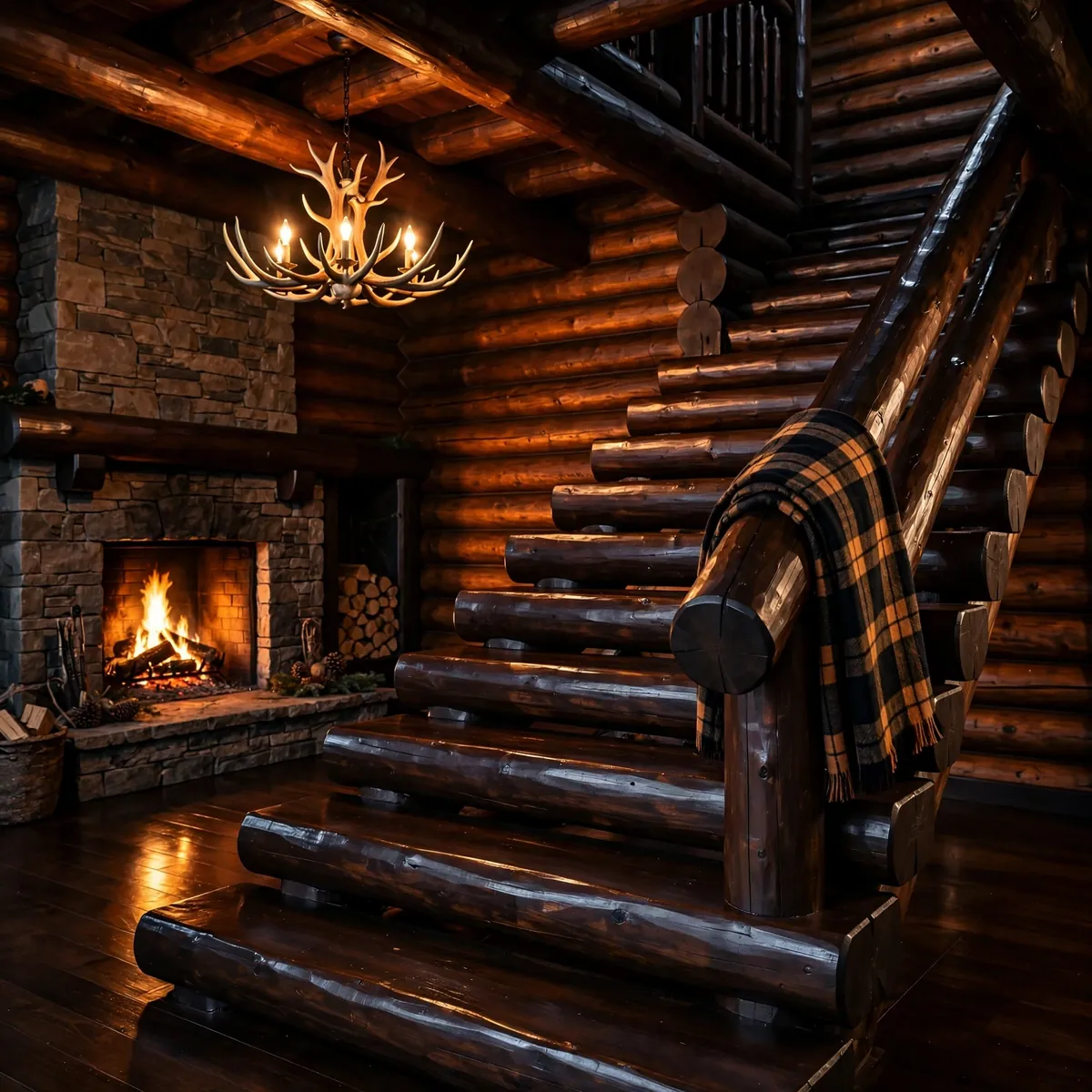 Dark Staircase Ideas: 25 Ways to Make Your Stairs the Boldest Part of the House dark staircase ideas: Dark Wainscoting Below, Pale Plaster Above