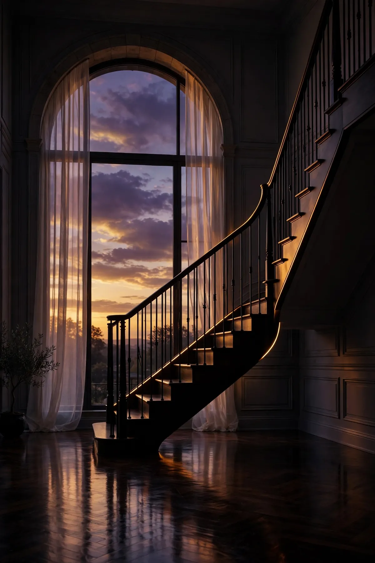 Dark Staircase Ideas: 25 Ways to Make Your Stairs the Boldest Part of the House dark staircase ideas: Black Steel Stringers With Concrete Treads