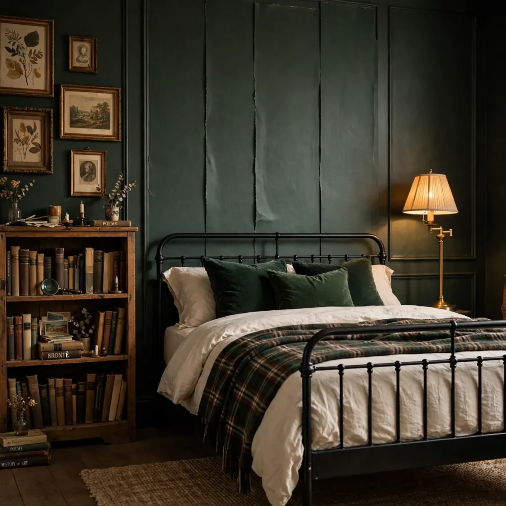 dark academia bedroom ideas: Dark Academia Bedroom Ideas on a Renter's Budget