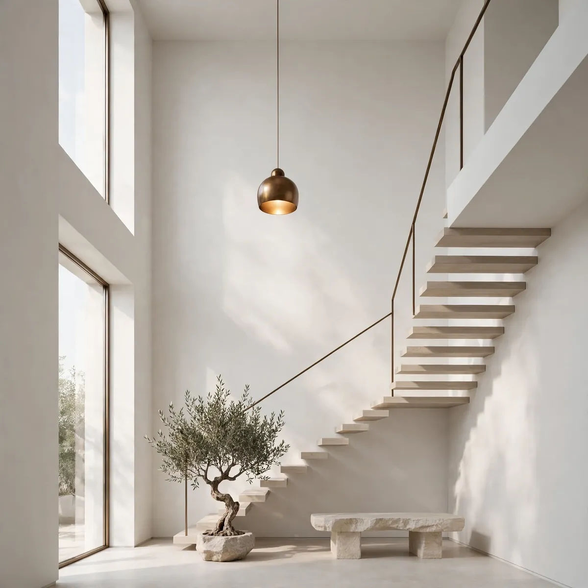 double height living room ideas: Double the Light with a Tall Mirror