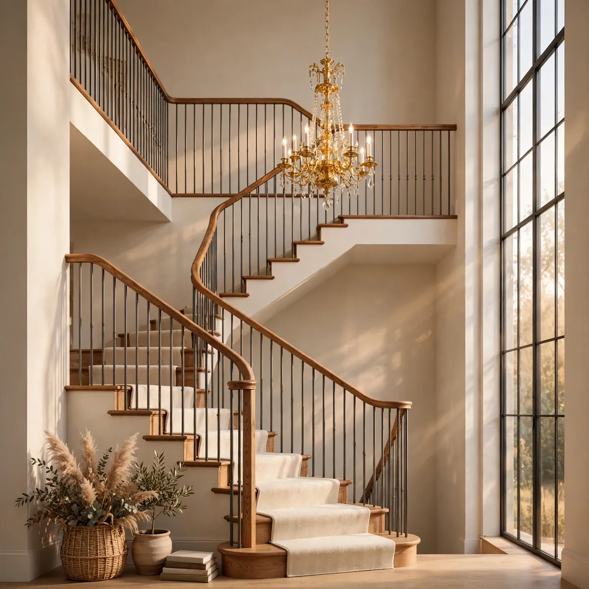 double height living room ideas: Turn the Mezzanine Edge into a Gallery Ledge