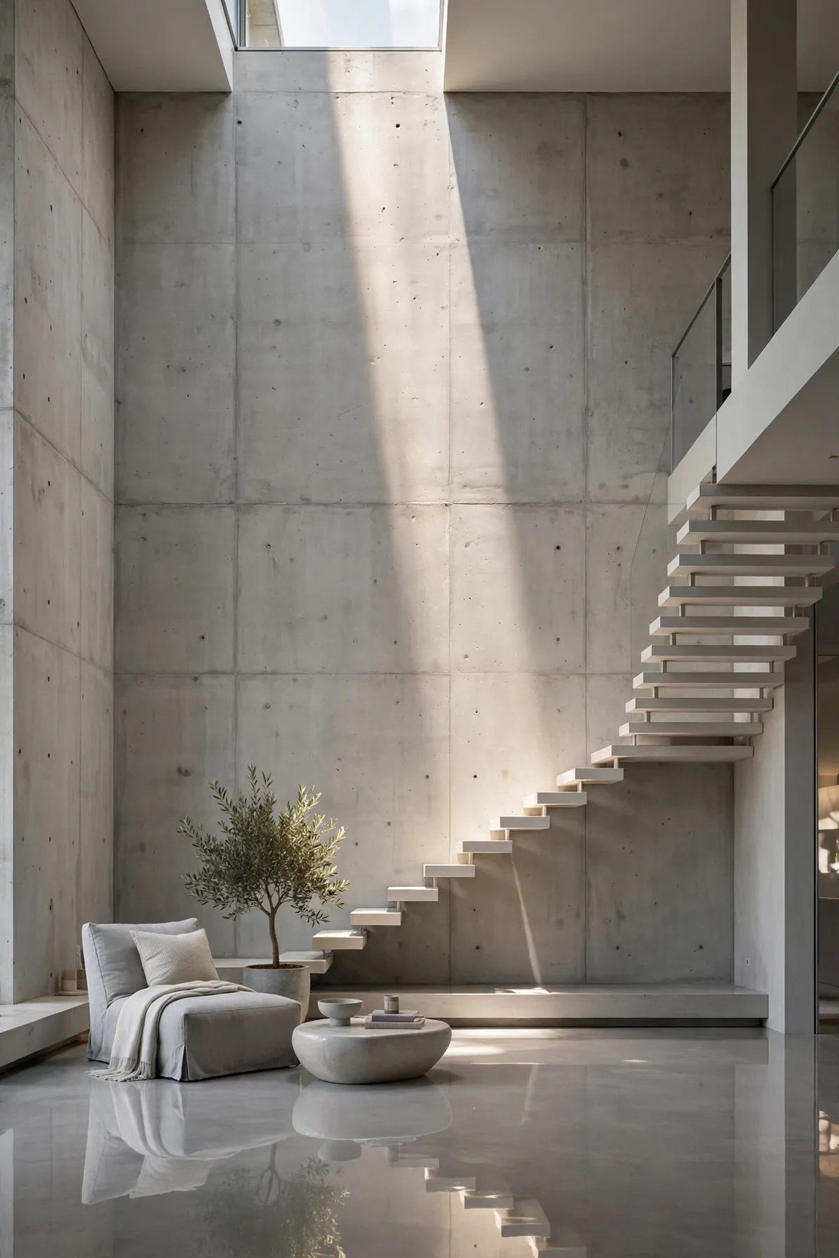 25 Double Height Staircase Wall Ideas, From Gallery Walls to Grand Chandeliers double height staircase wall ideas: Sconces in a Single Vertical Line