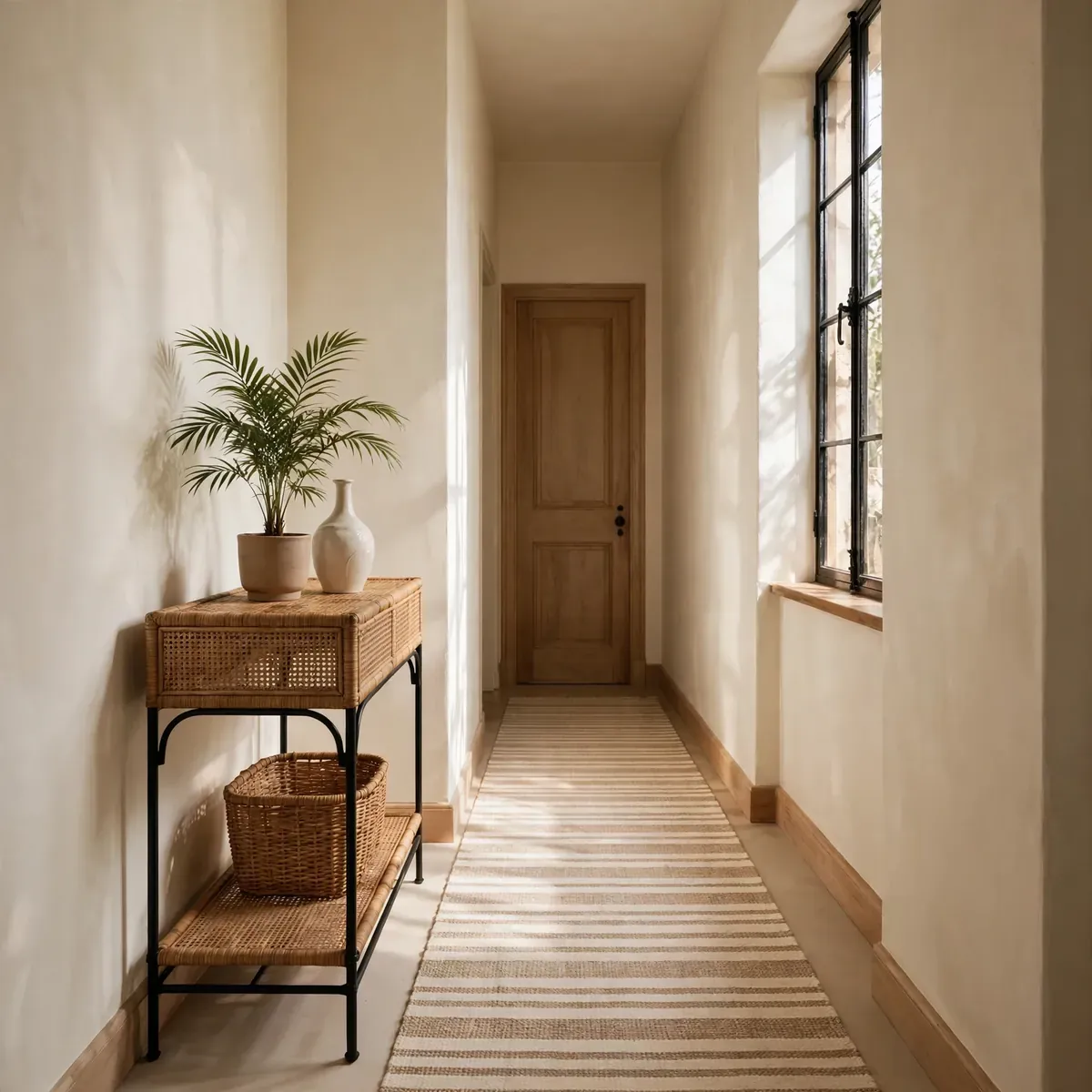 entryway decor ideas: An Upholstered Bench with Hidden Storage