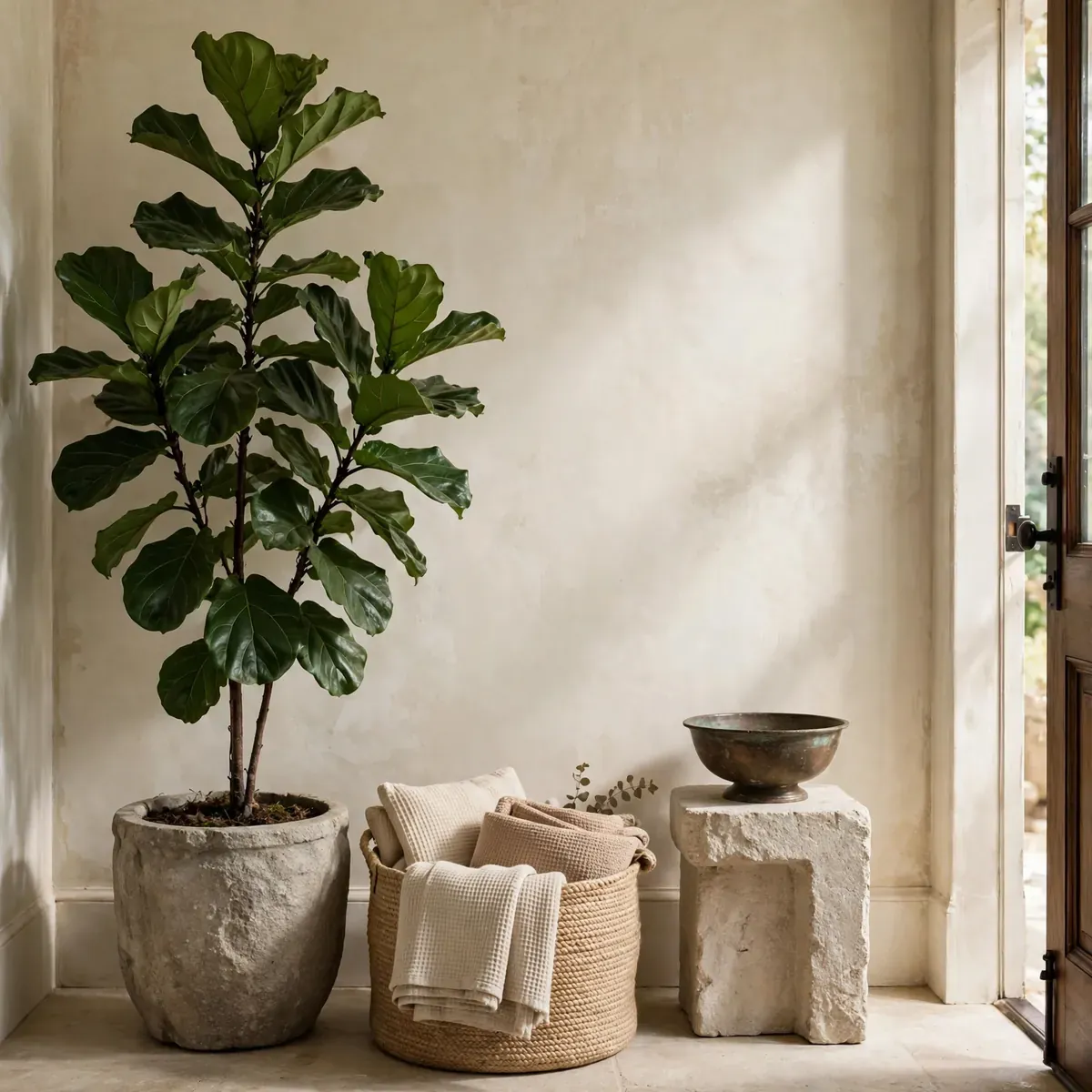 entryway decor ideas: A Sculptural Pendant That Replaces Flat Overhead Light