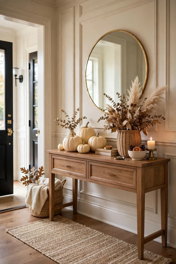 cozy fall decor ideas: Style a Welcoming Fall Entryway