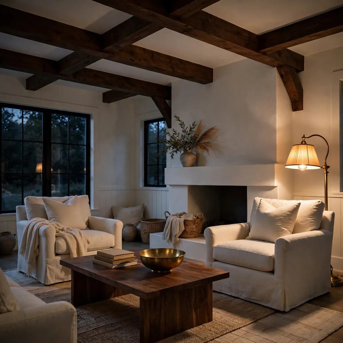 Farmhouse Living Room Ideas: 25 Cozy Looks You'll Love farmhouse living room ideas: Slipcover Your Sofa for Relaxed Farmhouse Charm