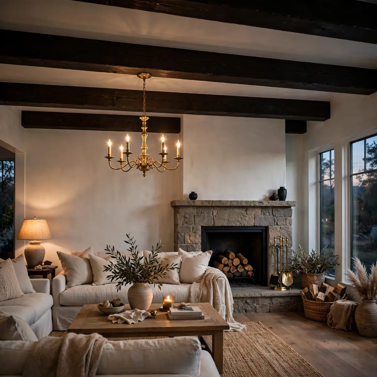 Farmhouse Living Room Ideas: 25 Cozy Looks You'll Love farmhouse living room ideas: Choose a Distressed Wood TV Console