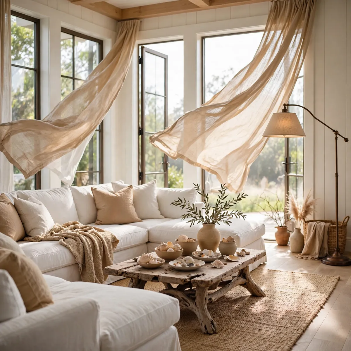 Farmhouse Living Room Ideas: 25 Cozy Looks You'll Love farmhouse living room ideas: Warm Up with Lanterns and Candlelight