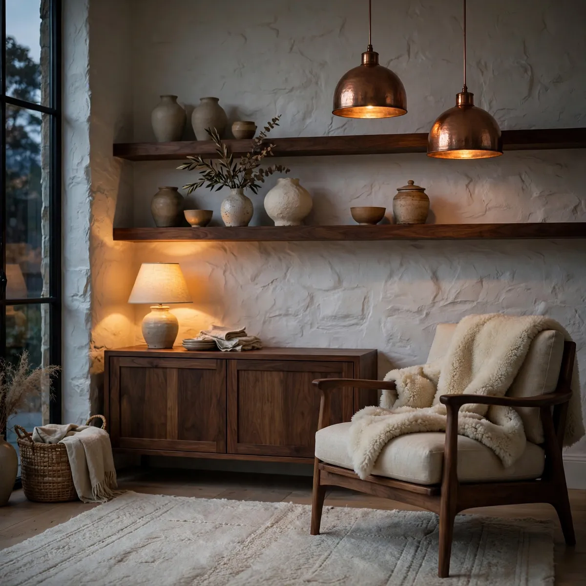 Farmhouse Living Room Ideas: 25 Cozy Looks You'll Love farmhouse living room ideas: Soften Corners with a Fiddle-Leaf Fig or Olive Tree