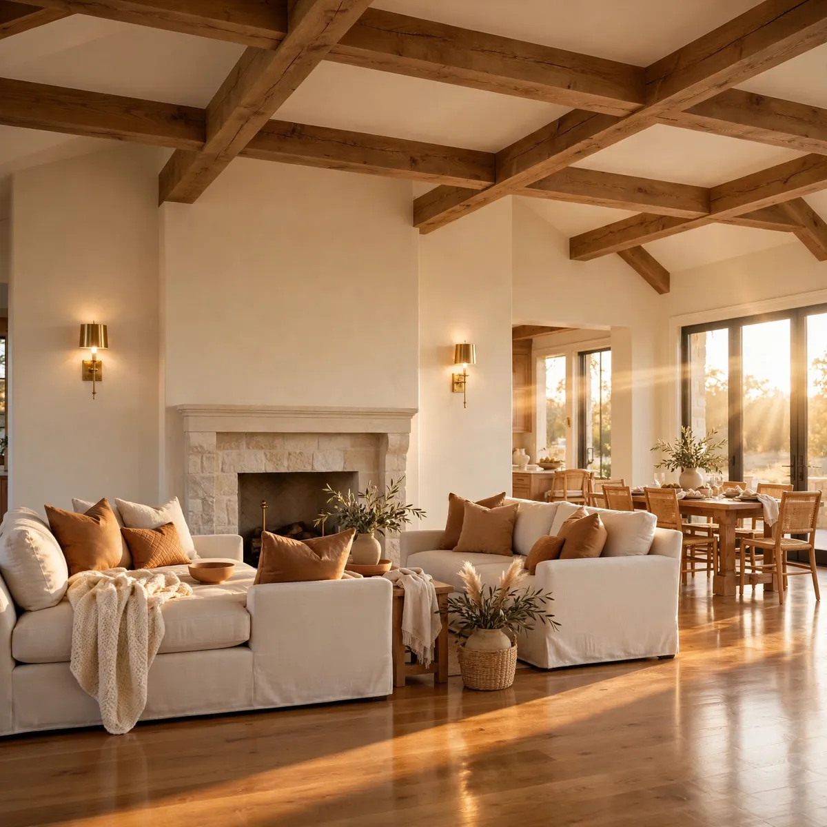 Farmhouse Living Room Ideas: 25 Cozy Looks You'll Love farmhouse living room ideas: Finish with Matte, Timeworn Finishes Everywhere