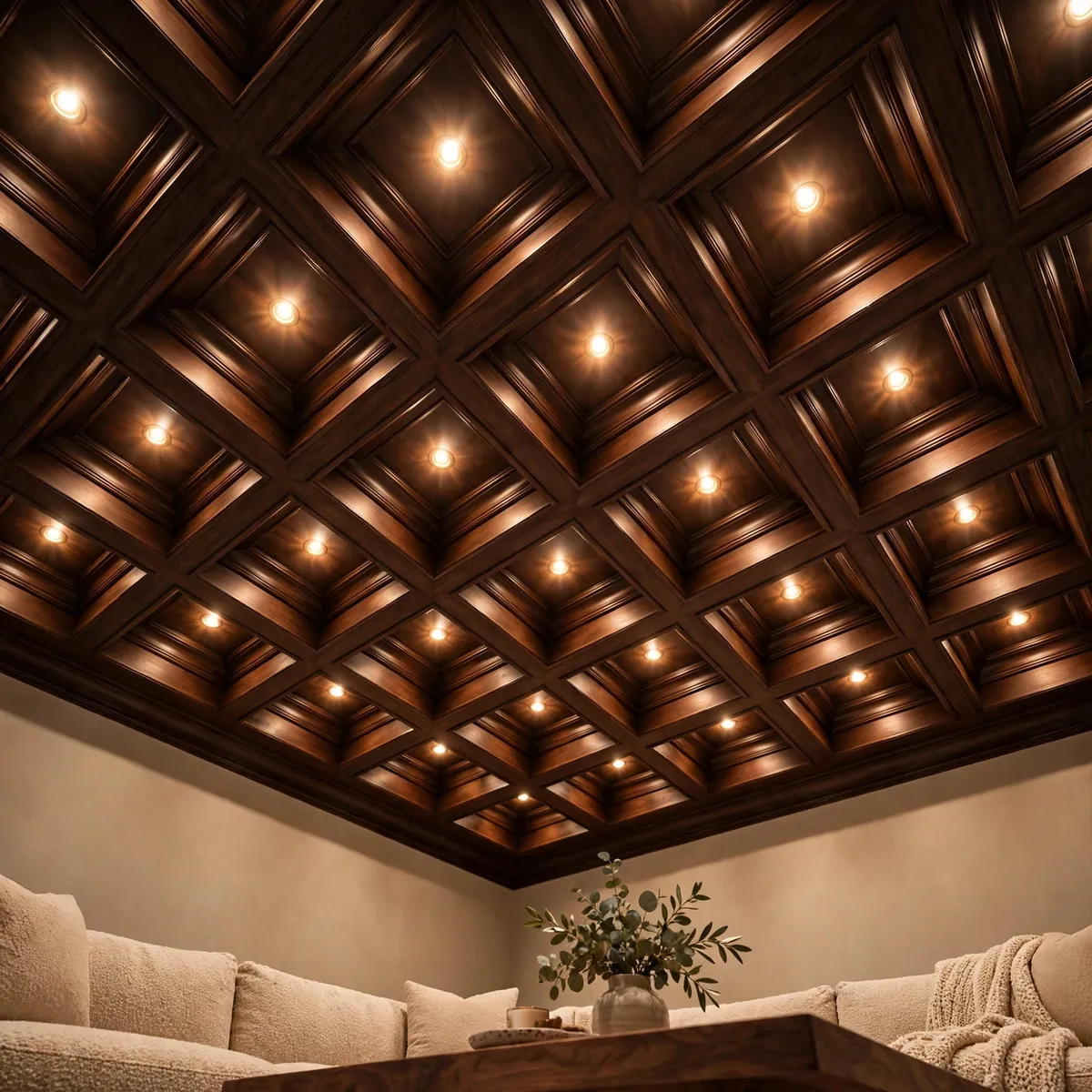 25 False Ceiling Living Room Ideas That Make Your Space Look Luxe false ceiling living room ideas: Statement Chandelier with a Central Medallion Drop