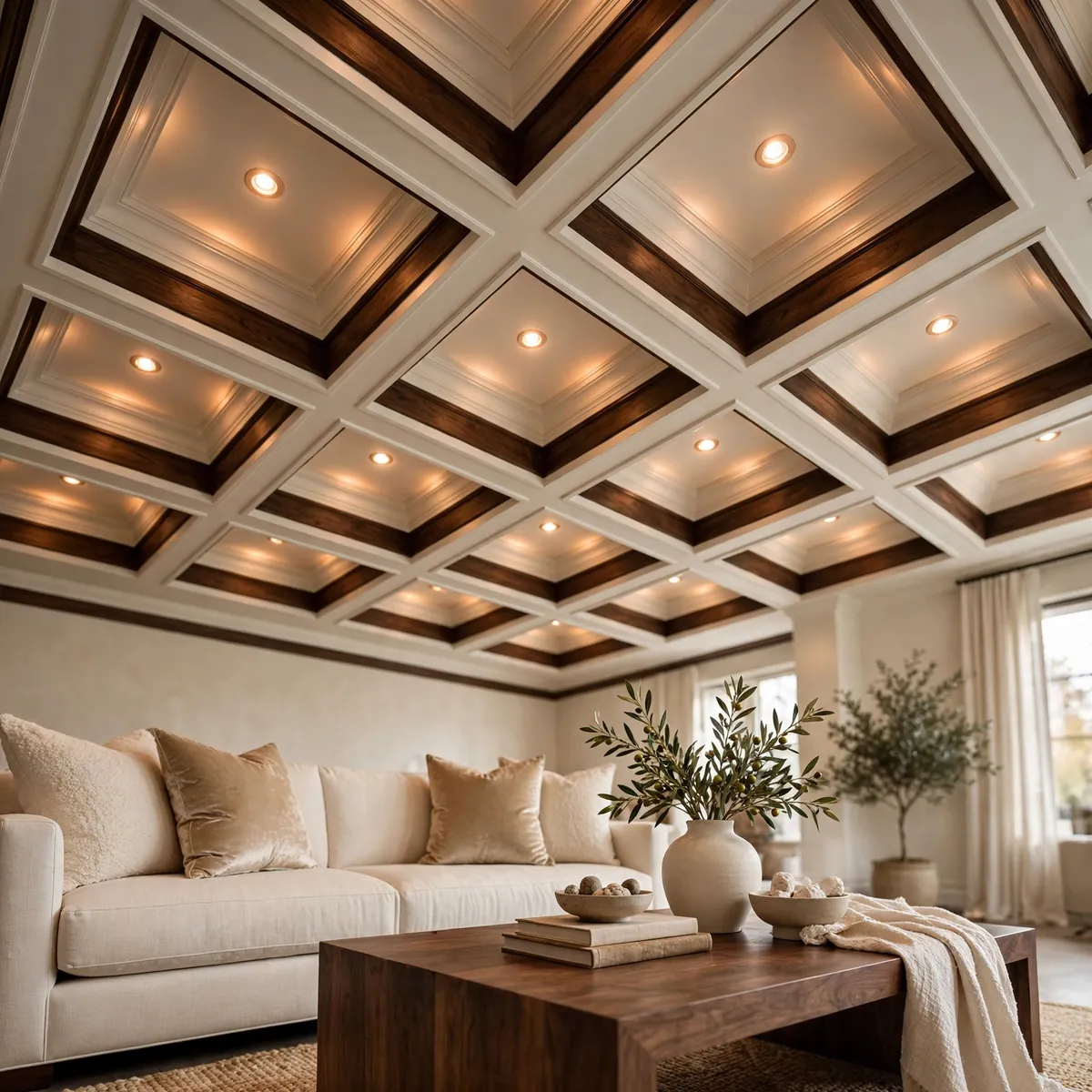 25 False Ceiling Living Room Ideas That Make Your Space Look Luxe false ceiling living room ideas: Soft Fabric-Look Tensile Ceiling Insert