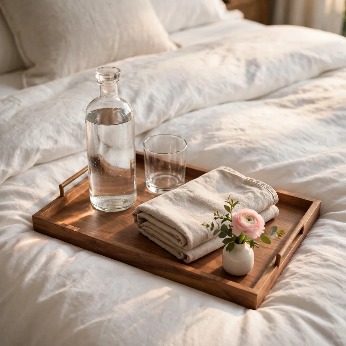 25 Welcoming Guest Bedroom Ideas Your Guests Will Love guest bedroom ideas: Set a Welcome Tray on the Bed