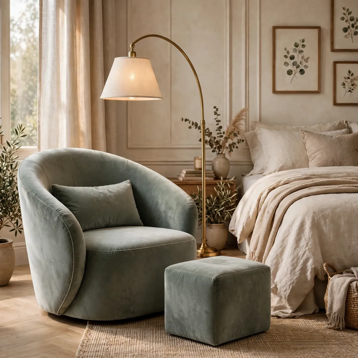 25 Welcoming Guest Bedroom Ideas Your Guests Will Love guest bedroom ideas: Add an Accent Chair Worth Sitting In
