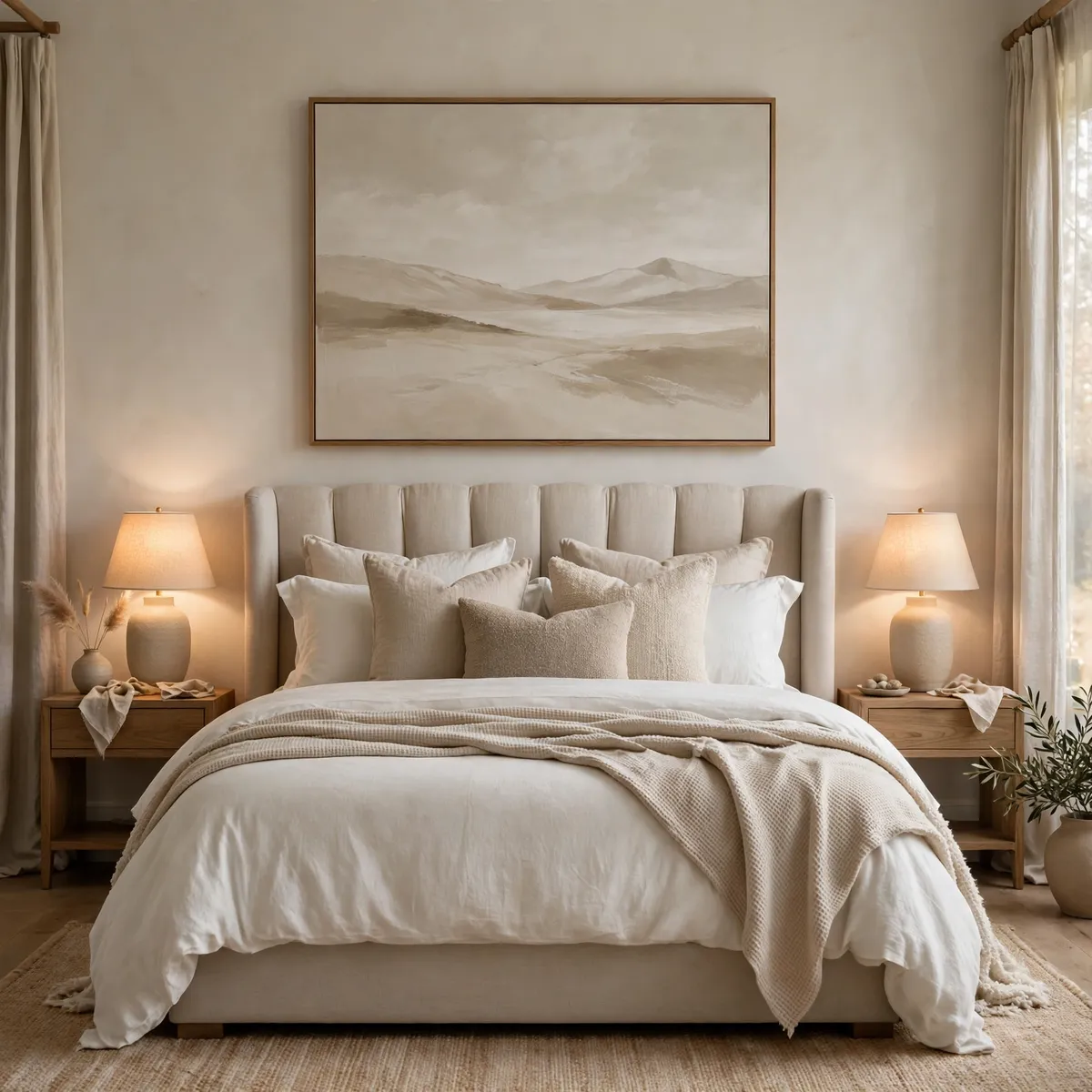 25 Welcoming Guest Bedroom Ideas Your Guests Will Love guest bedroom ideas: Hang Calm Artwork — Nothing Too Personal