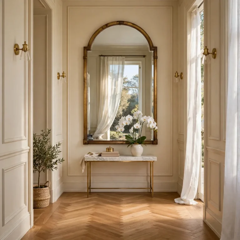 hallway decor ideas: Start These Hallway Decor Ideas With an Oversized Mirror