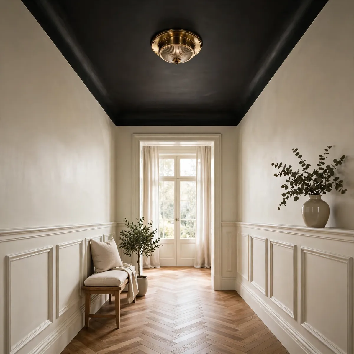 hallway decor ideas: Paint the Ceiling for a Fifth-Wall Moment