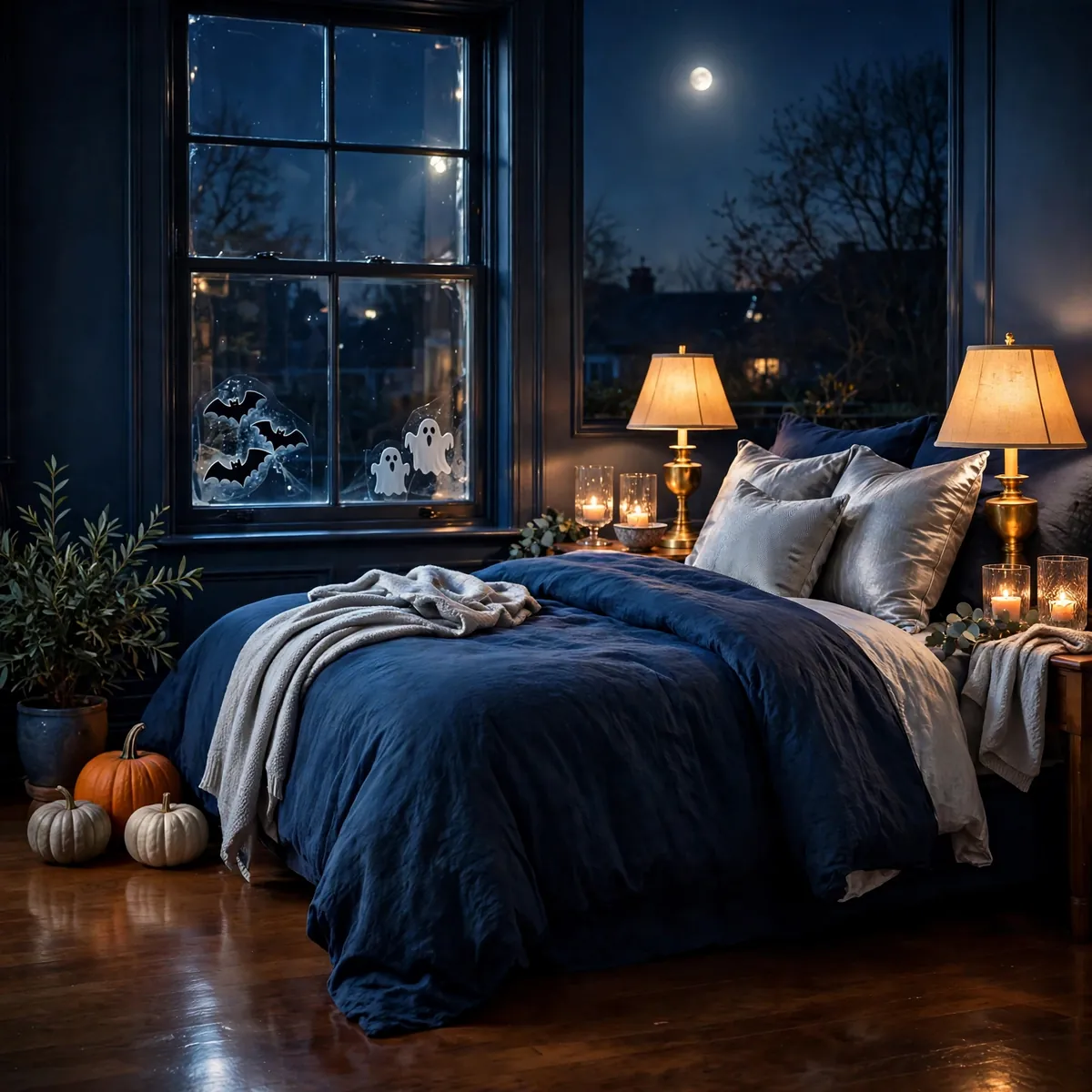25 Halloween Bedroom Decor Ideas for a Cozy-Spooky Room halloween bedroom decor ideas: Window Clings That Work From Inside and Out