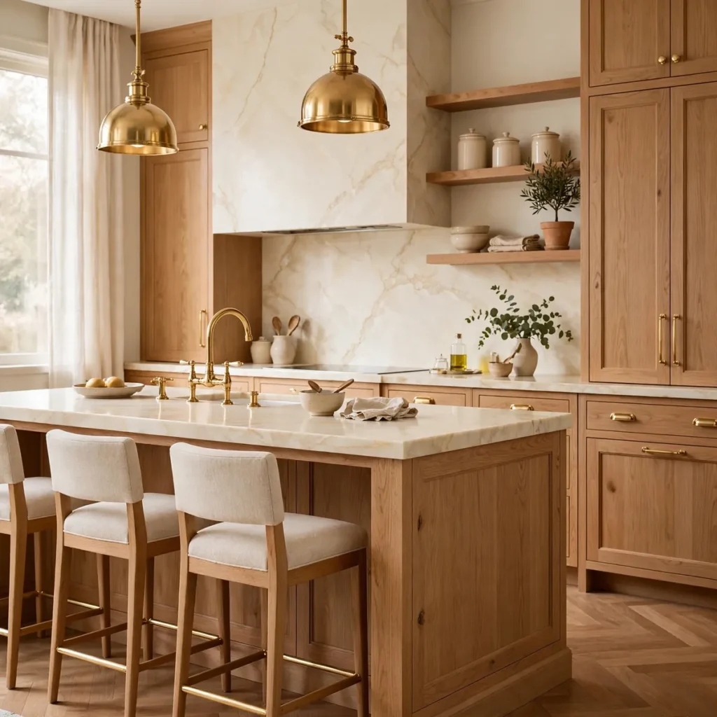 kitchen decor ideas: Warm White Oak Tones Everywhere
