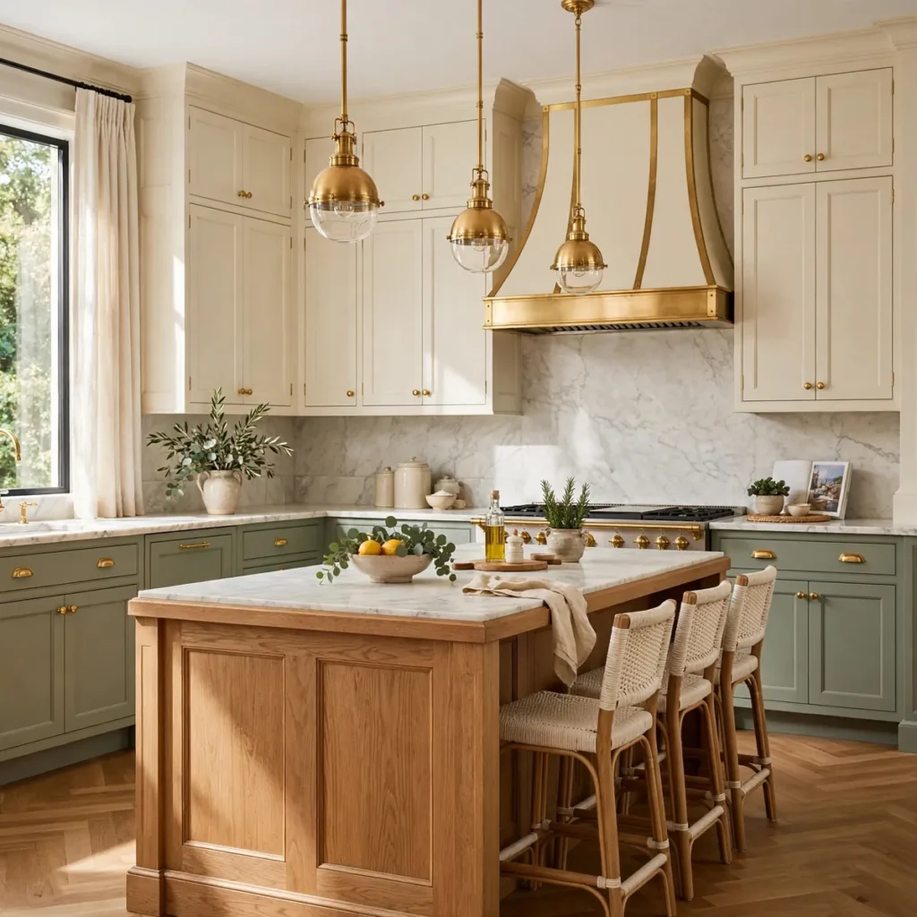 kitchen decor ideas: Sage Green Cabinets That Calm the Room