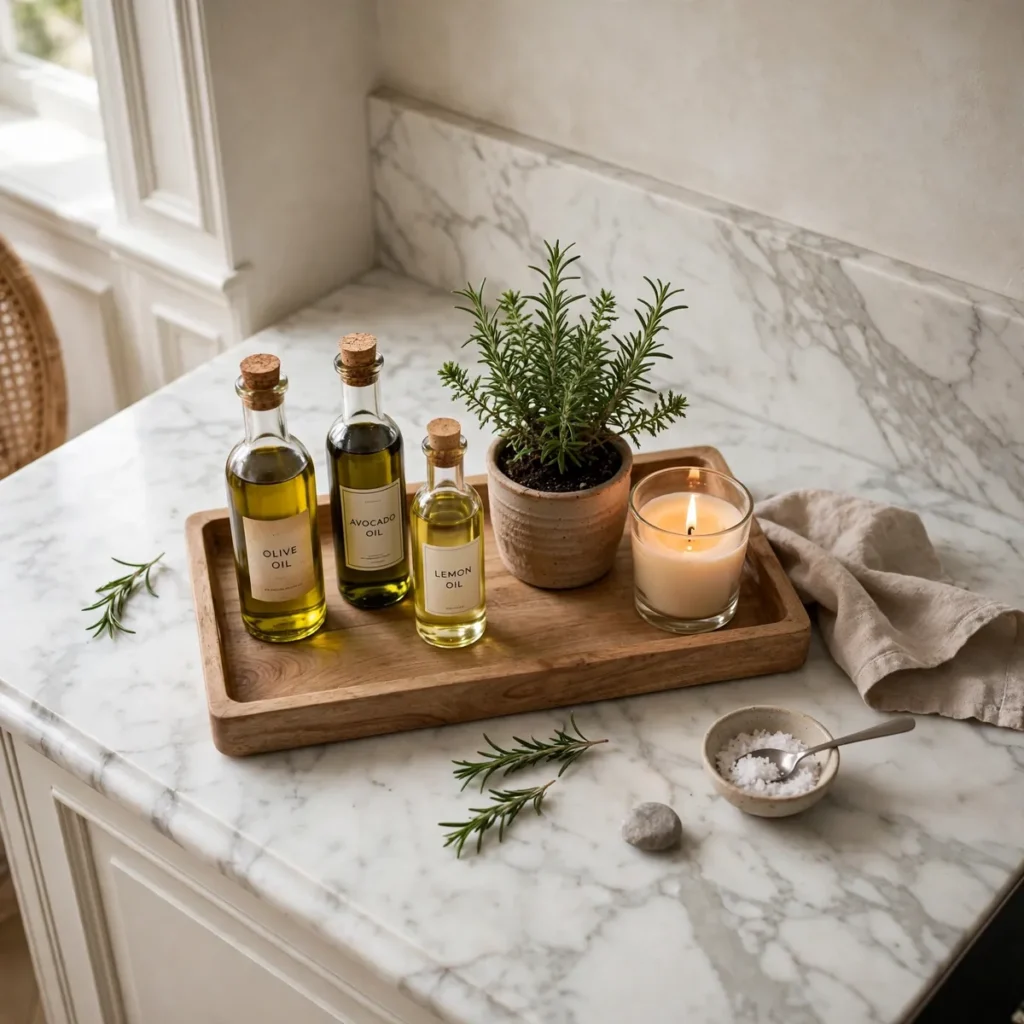 kitchen decor ideas: Countertop Tray Styling for Instant Order