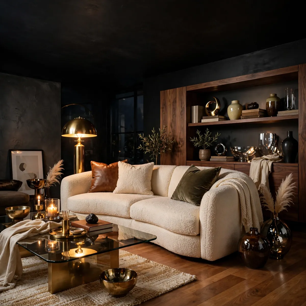 25 Living Room Ceiling Ideas That Turn the Fifth Wall Into the Star living room ceiling ideas: A Bold Black or Moody Ceiling