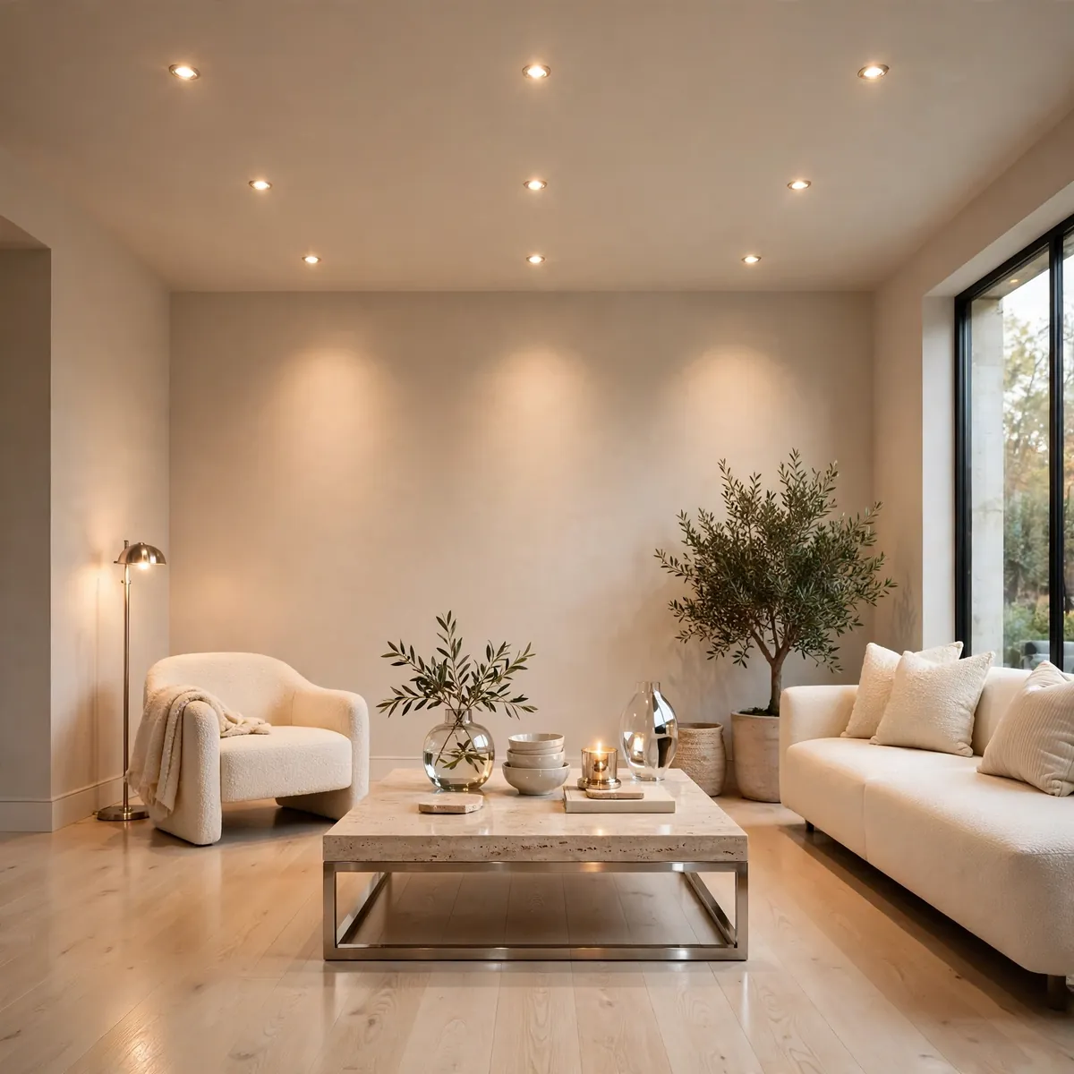 25 Living Room Ceiling Ideas That Turn the Fifth Wall Into the Star living room ceiling ideas: A Grid of Recessed Spotlights