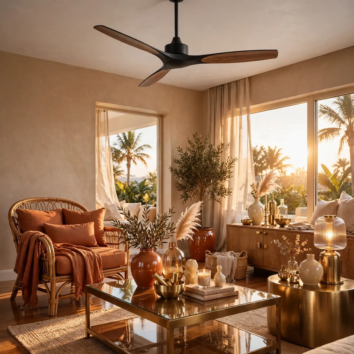 25 Living Room Ceiling Ideas That Turn the Fifth Wall Into the Star living room ceiling ideas: A Slim Designer Ceiling Fan
