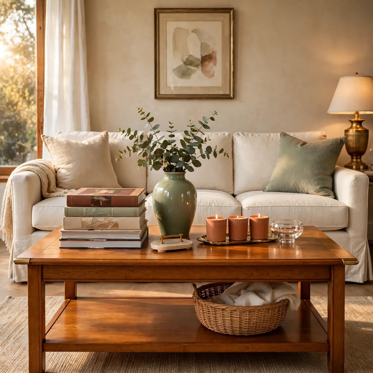 25 Living Room Center Table Ideas to Anchor Your Space Beautifully living room center table ideas: The Classic Rectangular Wooden Coffee Table