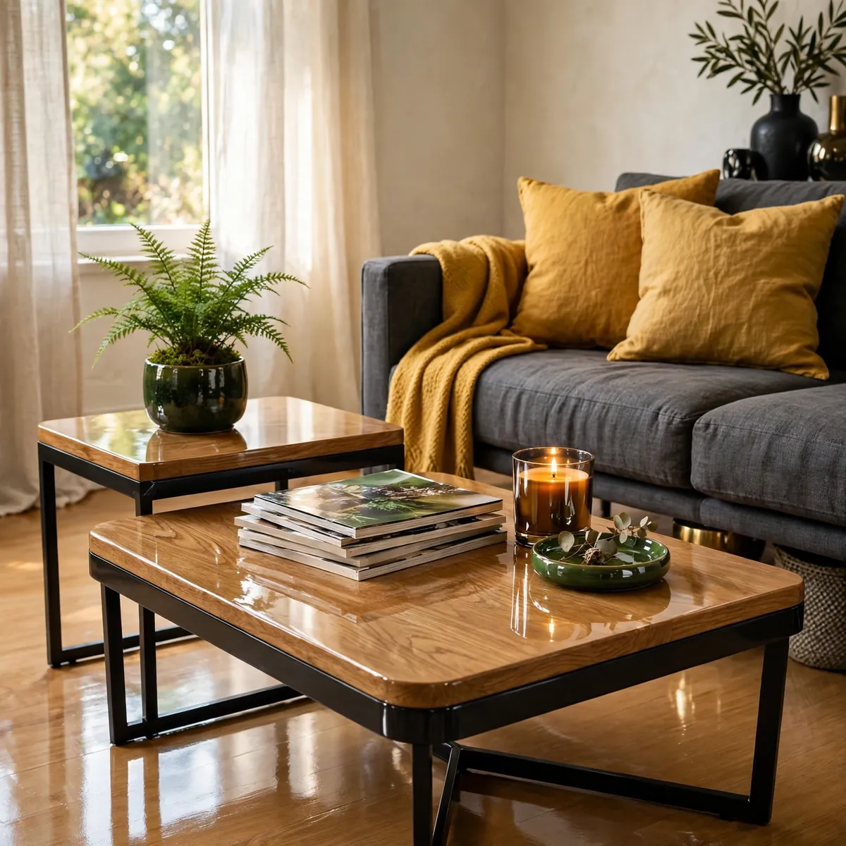 25 Living Room Center Table Ideas to Anchor Your Space Beautifully living room center table ideas: Nesting Tables That Double Up