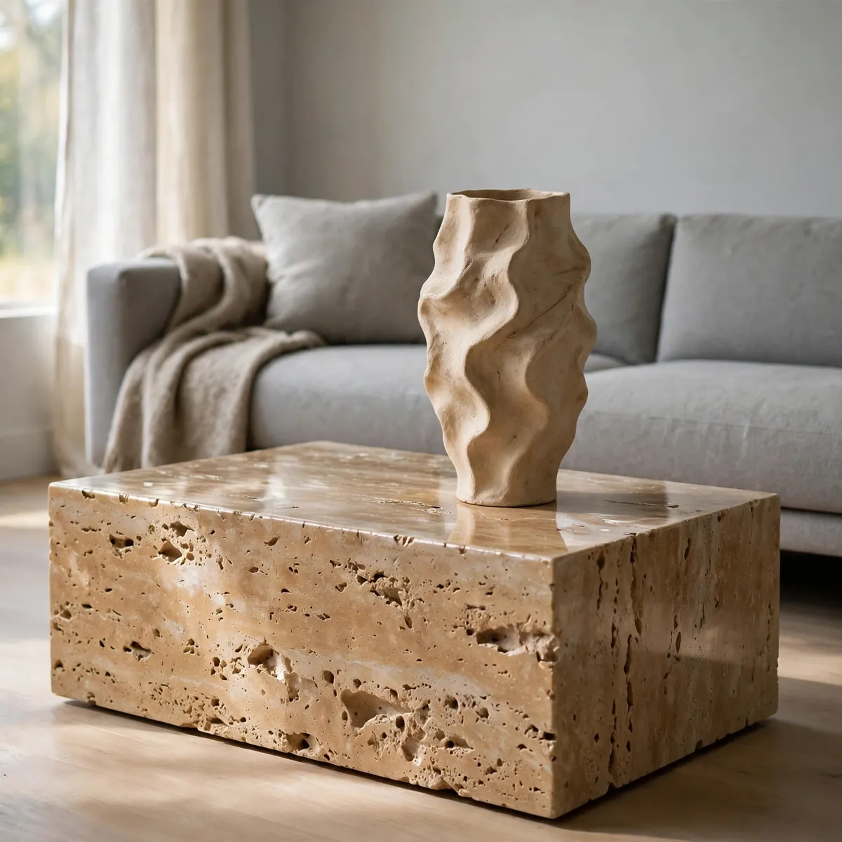 25 Living Room Center Table Ideas to Anchor Your Space Beautifully living room center table ideas: One Sculptural Vase as the Hero
