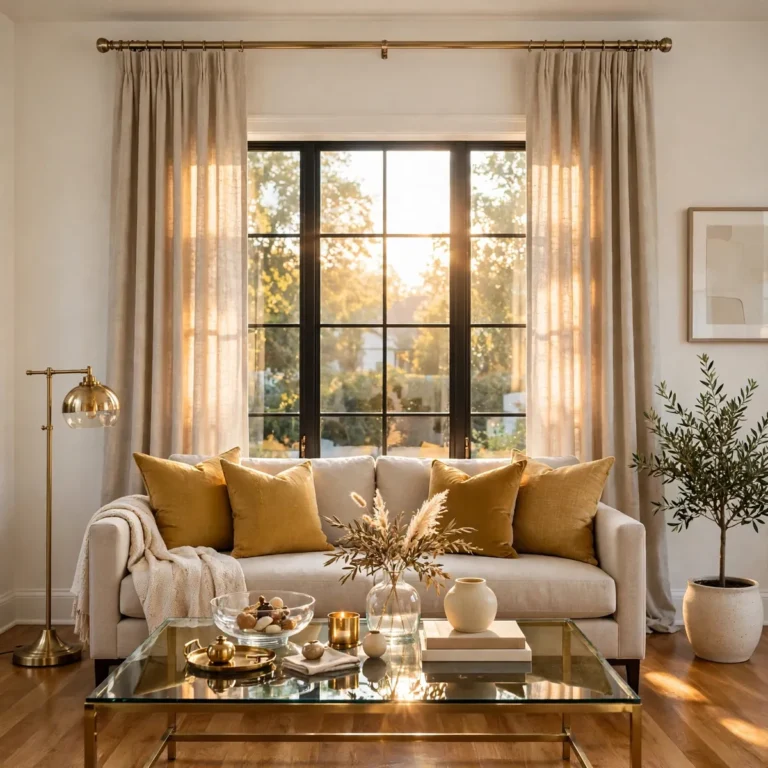 25 Living Room Curtains Ideas That Dress Your Windows Like a Designer living room curtains ideas: Floor-to-Ceiling Linen Drapes
